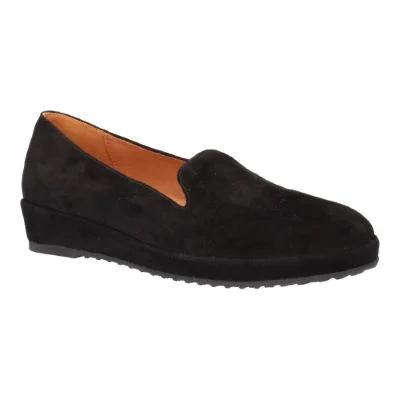 Comfortable Platform Shoes L'AMOUR DES PIEDS CARLOW - BLACK SUEDE - CARLOW-SUBLK