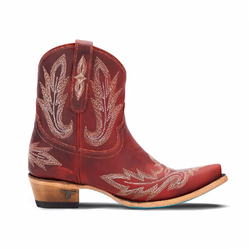 Designer Hiking Boots Lexington Embroidered Snip Toe Cowboy Booties