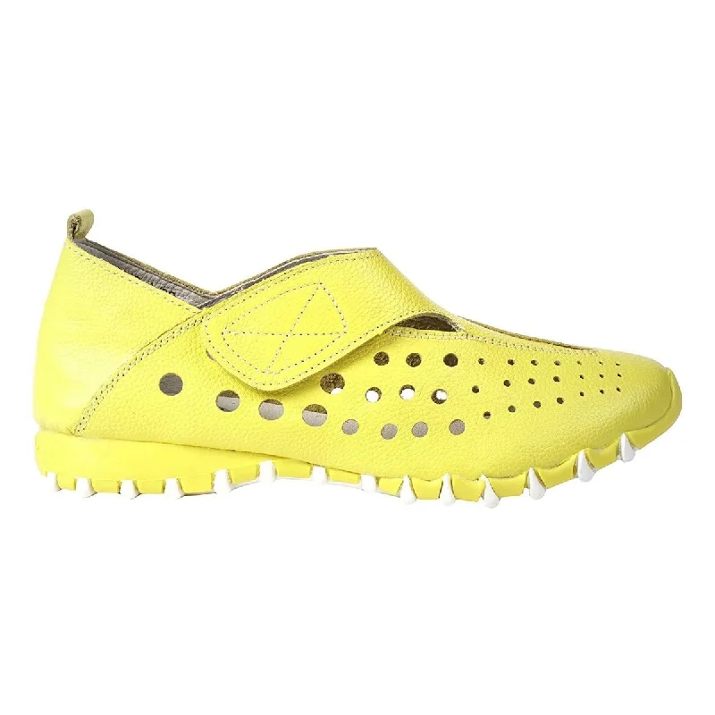 High Fashion Footwear Litfoot Women's LF9010-3 Yellow Leather