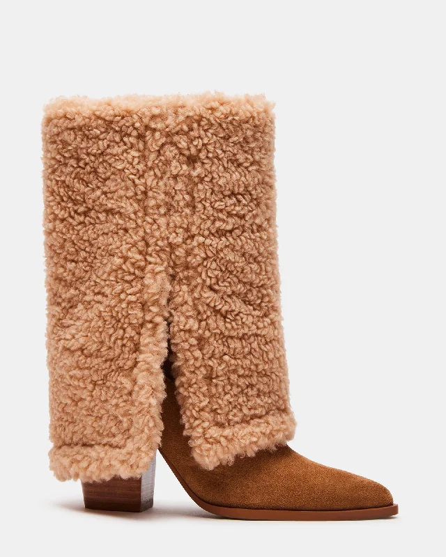 Light Running Shoes LIVVY FAUX SHEARLING TAN