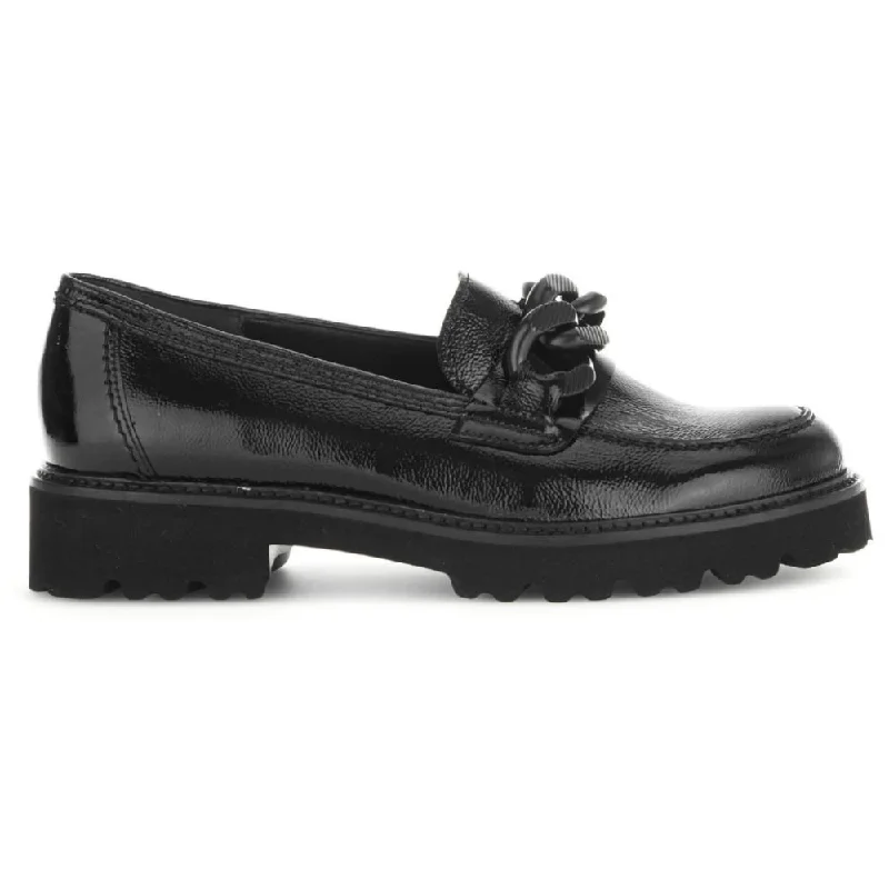 Comfortable Platform Shoes Gabor Women’s Squeeze Loafer Schwarz / Black Patent