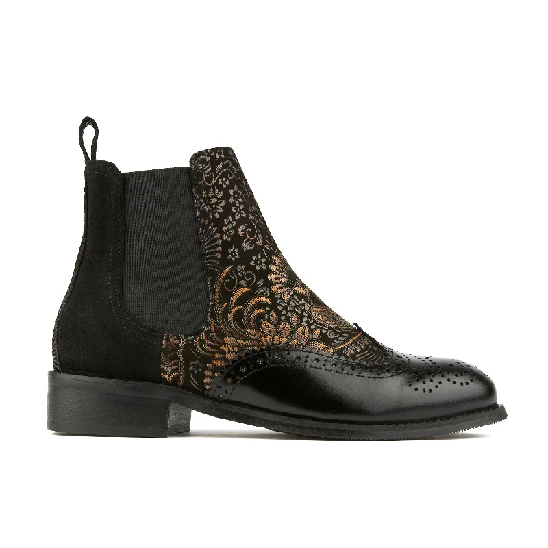 Comfortable Platform Boots Mamacita - Black & Gold