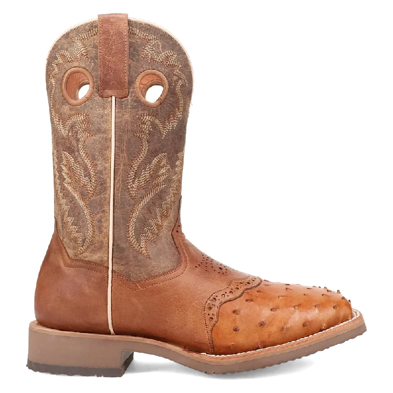 Best Work Boots Martel Ostrich Square Toe Cowboy Boots