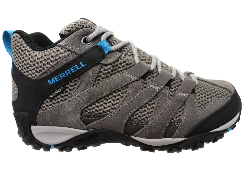 Women’s Sport Shoes Merrell Womens Alverstone Mid Waterproof Comfort Leather Hiking Boots