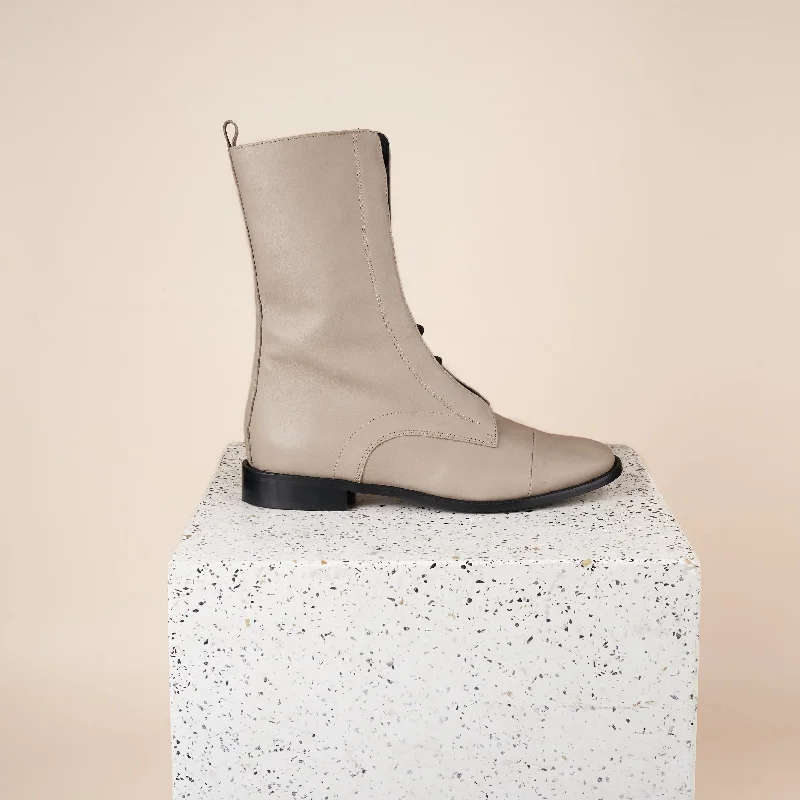 Stylish Casual Footwear Milano - Beige Leather