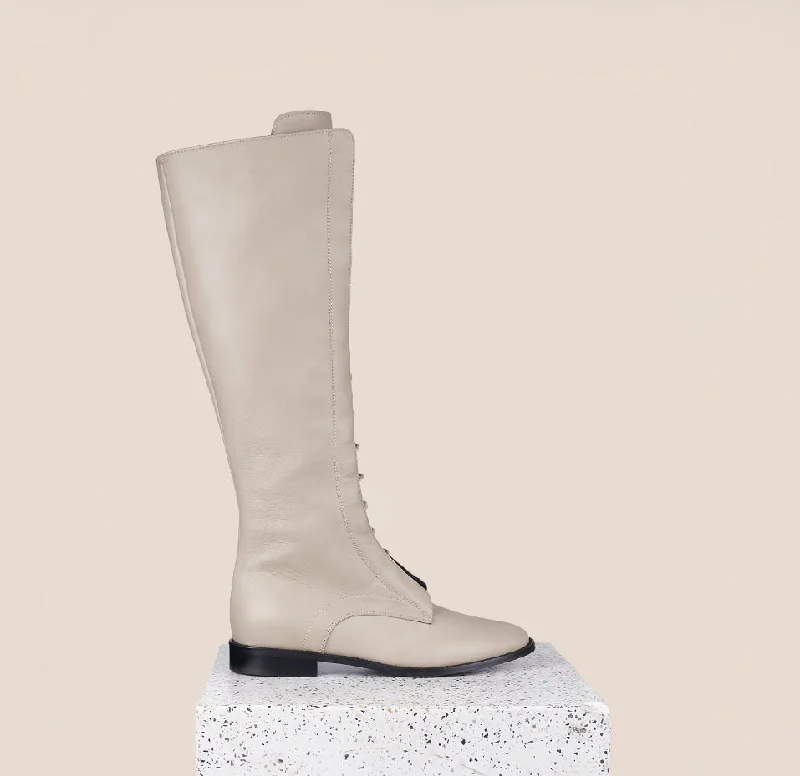 Cozy Winter Boots Milano Tall - Beige Leather
