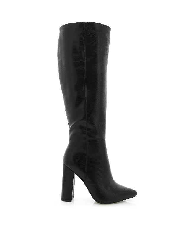Comfortable Winter Sandals MILLA - BLACK SCALE