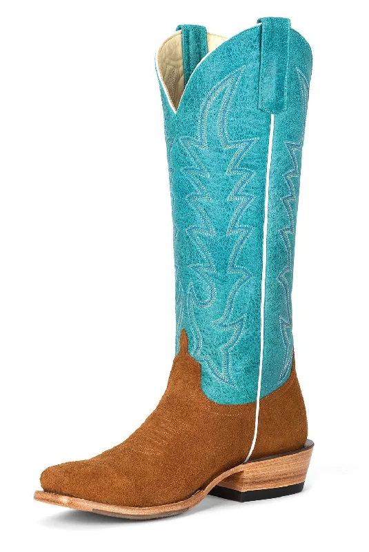 Classic Hiking Footwear Macie Bean Womens Top Hand Camel Suede Cowboy Boots