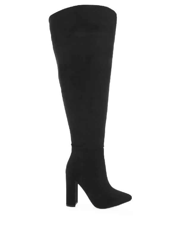 Cozy Indoor Slippers MOSCOW CURVE - BLACK SUEDE