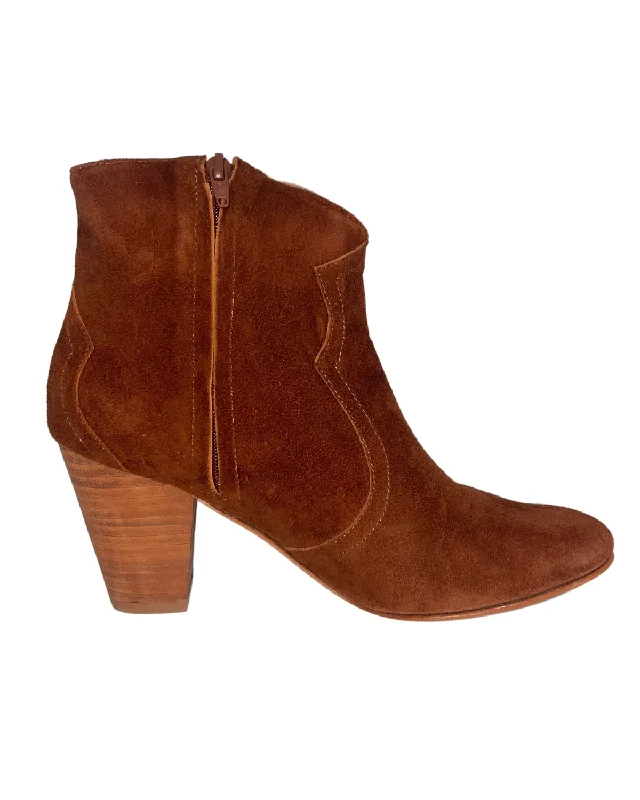 Formal Sports Shoes Octavia Western Bootie (Copper Suede)