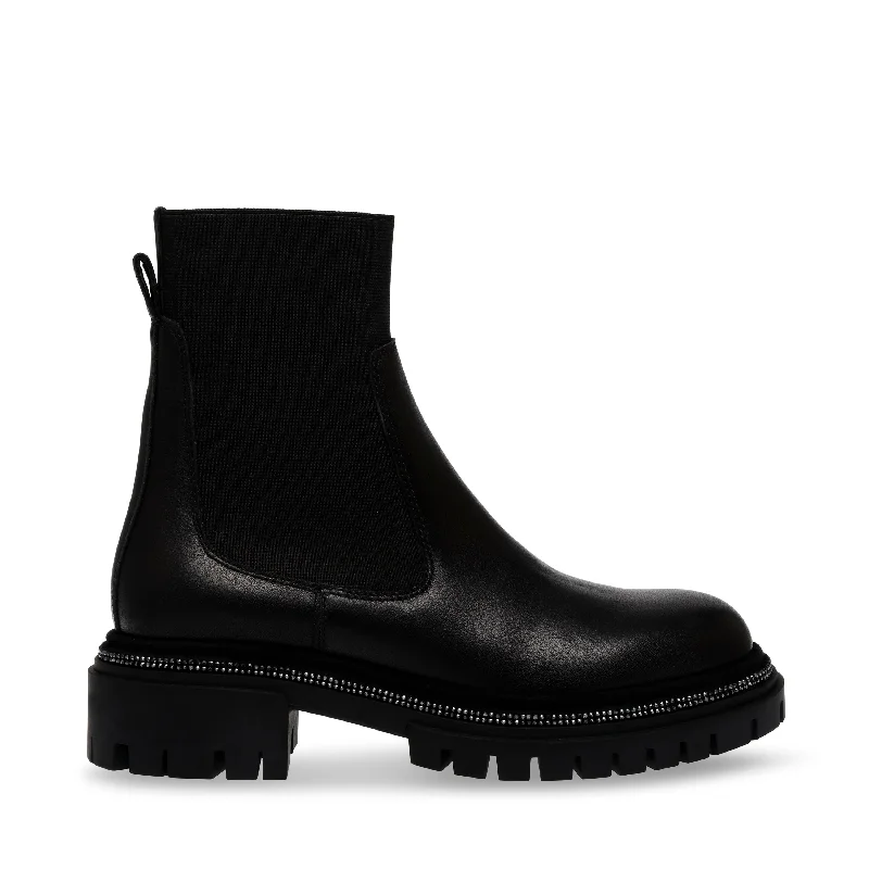 Comfortable Hiking Footwear Offline Boot BLACK LEATHER