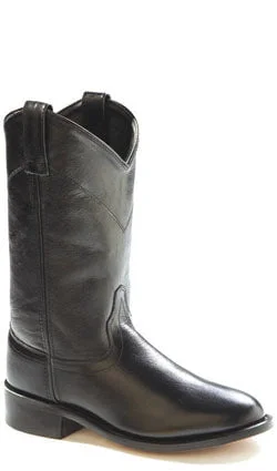 Comfortable Lace-Up Shoes Old West Black Womens Corona Leather Roper Toe Cowboy Boots Comfortable Lace-Up Shoes Old West Black Womens Corona Leather Roper Toe Cowboy Boots