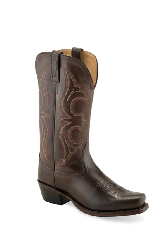 Stylish High Heels Old West Brown Womens Leather 12in Cowboy Boots