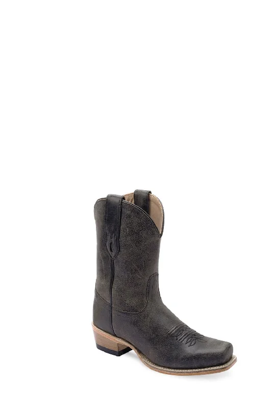 Elegant Casual Footwear Old West Womens Western Black Leather Cowboy Boots