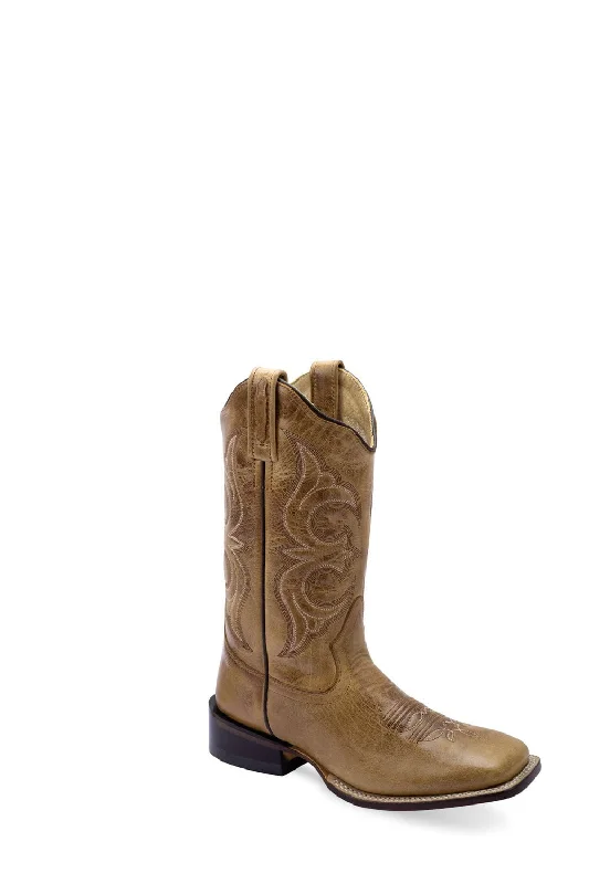Durable Flip Flops Old West Womens Western Cactus Tan Leather Cowboy Boots