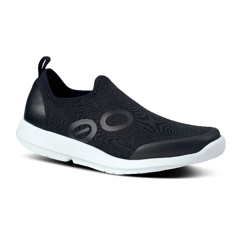 Fashionable Loafers For Sale OOFOS OOMG SPORT SHOE - BLACK & WHITE - 5075WHTBLK