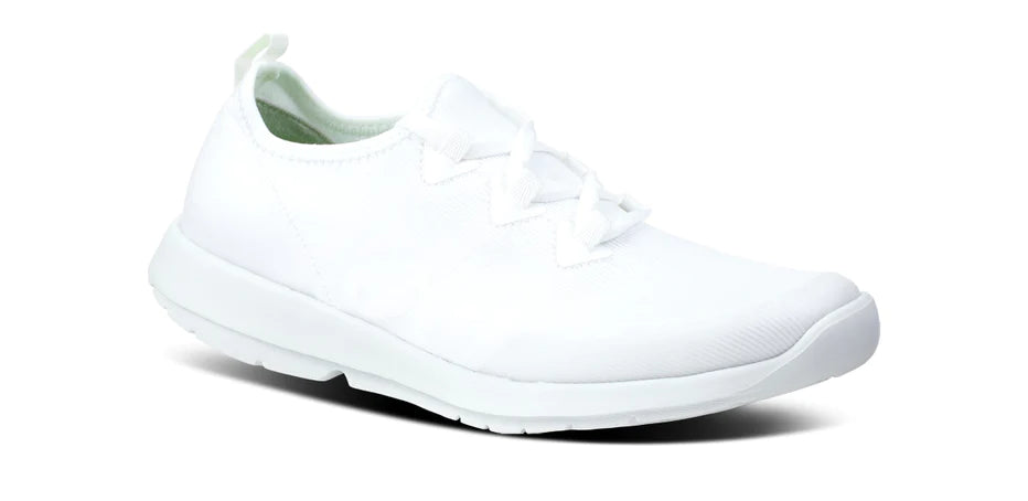 Best Flat Shoes Online OOFOS OOMG SPORT LACE-UP - WHITE - 5076WHITE