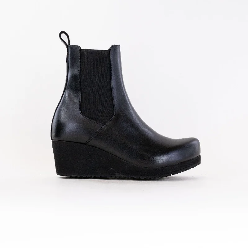 Luxury Leather Sneakers Birkenstock Papillio Ebba Slip On Boot (Women's) - Black Leather