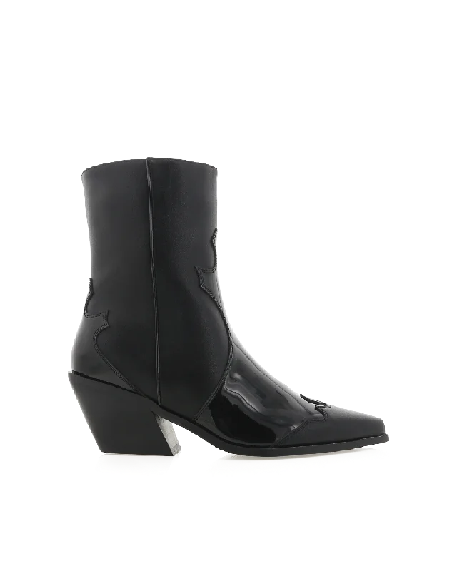 Comfortable Flats For Work PAMMIE - BLACK-BLACK PATENT