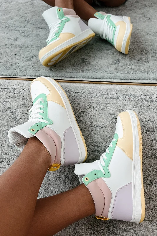 Trendy Casual Sandals Pep In My Step High Top Sneakers (Multi)