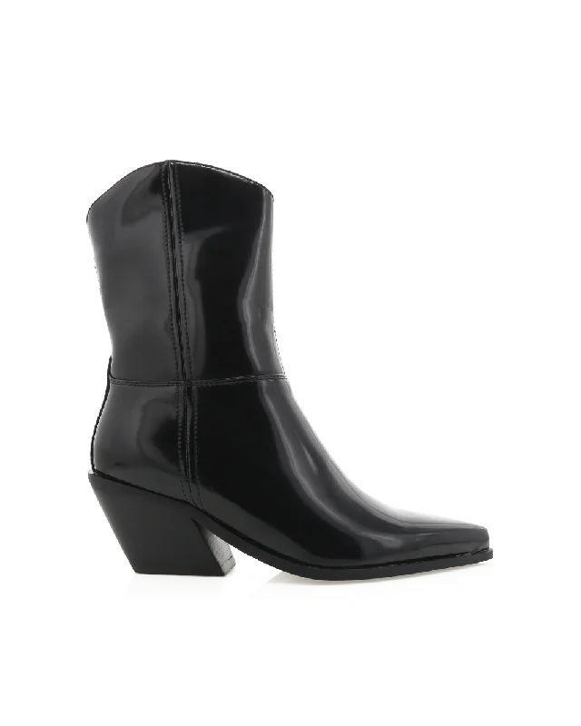 Casual Winter Shoes PERRIE - BLACK SEMI PATENT
