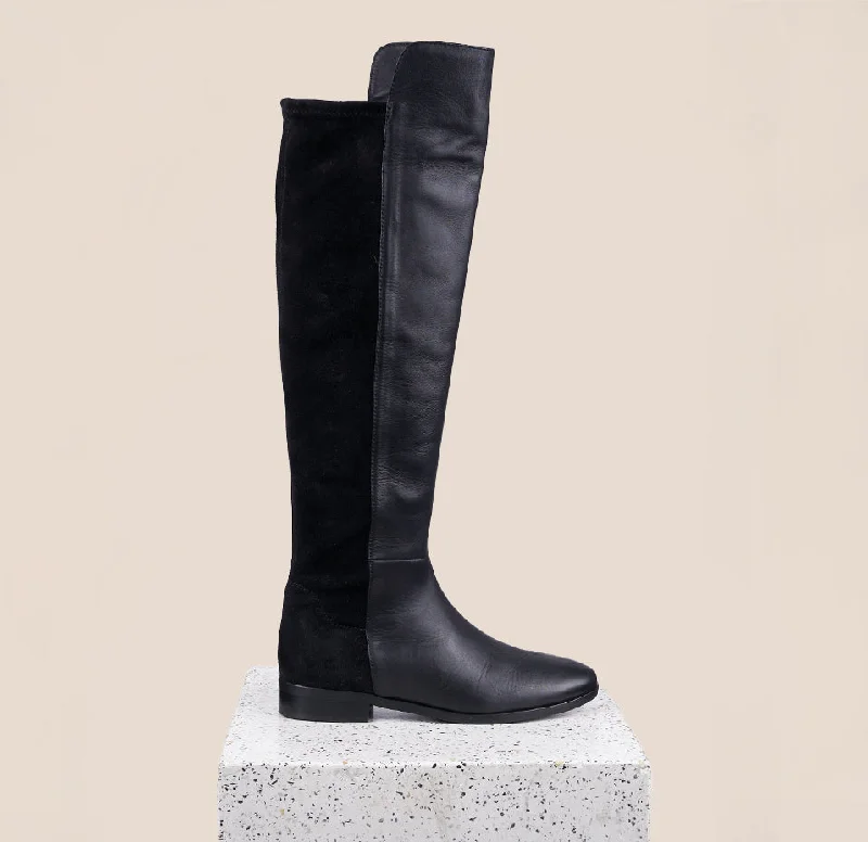 Vintage Boots Collection Pisa  - Black Leather/Suede