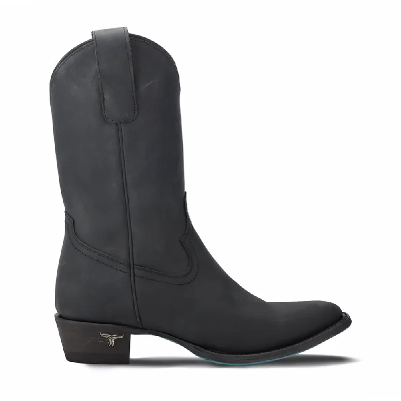 Vintage Sneakers Collection Plain Jane Midi Embroidered Round Toe Cowboy Boots