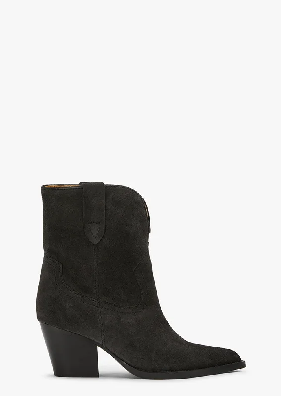 Comfortable Lace-Up Shoes Psuedo Charcoal Cameo Suede