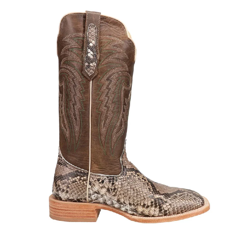 Casual Hiking Sandals Python Belly Square Toe Cowboy Boots