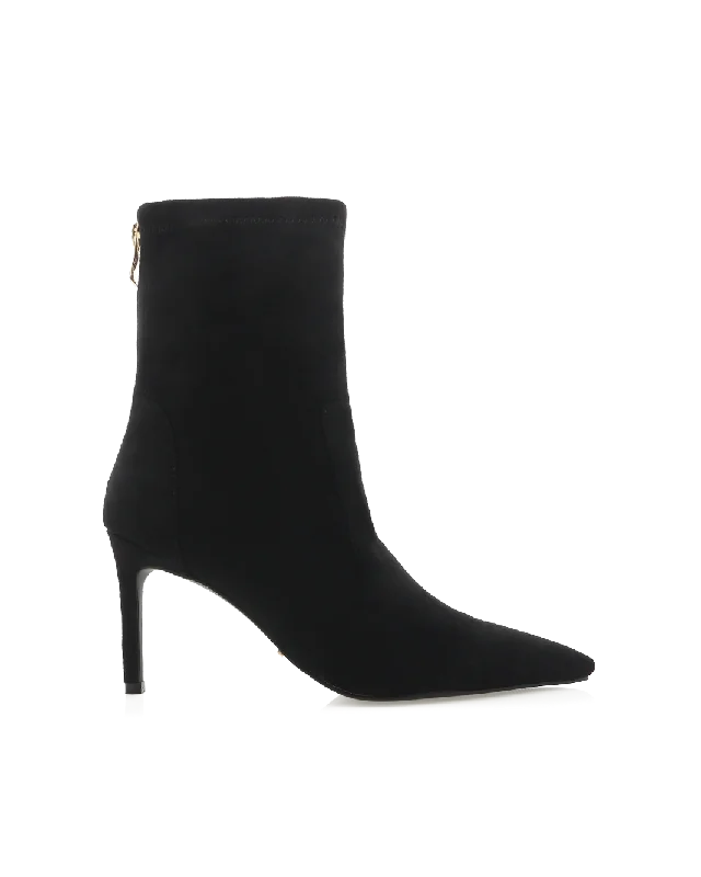 Leather Casual Shoes RACHAEL - BLACK SUEDE