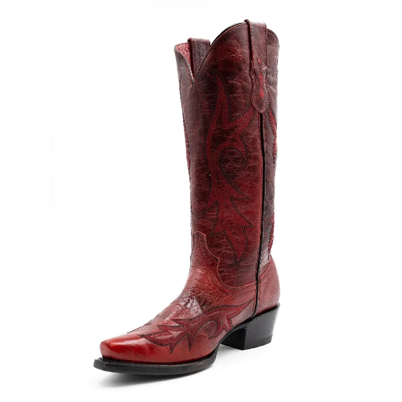Comfortable Lace-Up Shoes Ferrini Women's Red Scarlett Western Boots