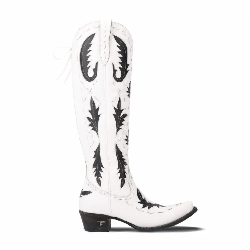 Breathable Sports Shoes Reverie Overlay Corset Tooled-Inlay Snip Toe Cowboy Boots