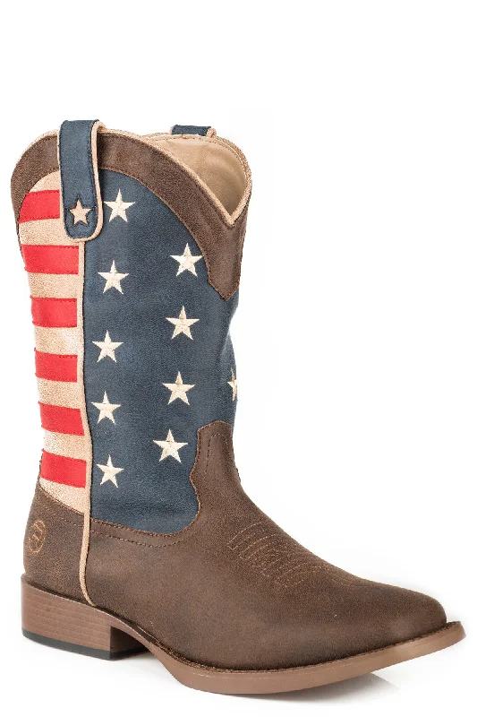 Fashionable Loafers For Sale Roper Womens Red/Blue Faux Leather Flag American Patriot Cowboy Boots Fashionable Loafers For Sale Roper Womens Red/Blue Faux Leather Flag American Patriot Cowboy Boots