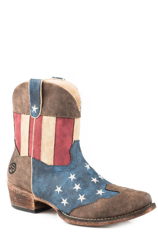 Affordable Running Shoes Roper Womens Blue/Brown Faux Leather Stars And Stripes Cowboy Boots Affordable Running Shoes Roper Womens Blue/Brown Faux Leather Stars And Stripes Cowboy Boots