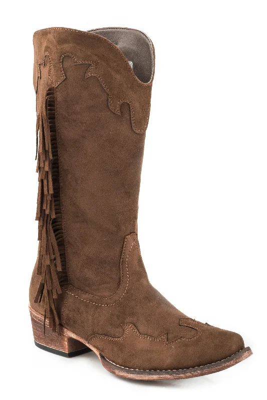 Running Shoes For Sale Roper Womens Brown Faux Leather Brianna Cowboy Boots