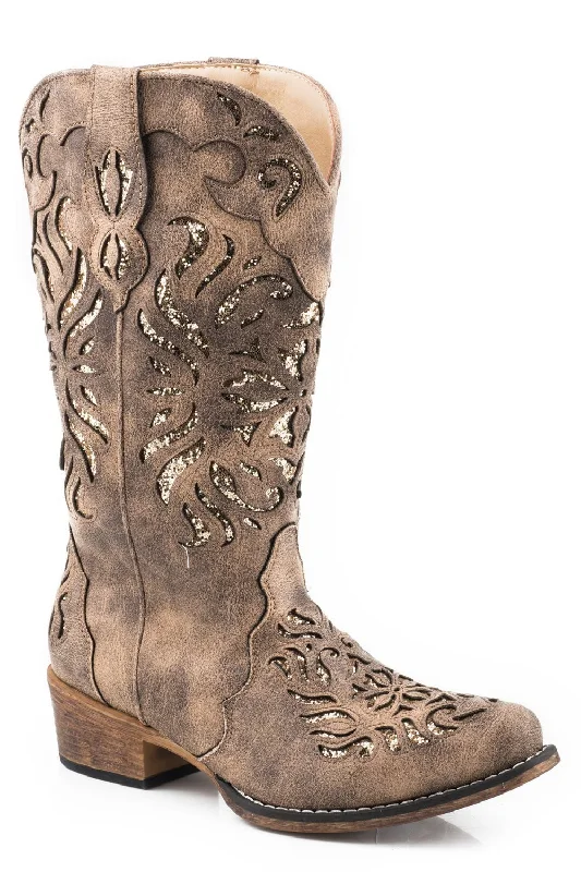 Outdoor Sneakers Collection Roper Womens Brown Faux Leather Riley Glitz 13In Cowboy Boots Outdoor Sneakers Collection Roper Womens Brown Faux Leather Riley Glitz 13In Cowboy Boots