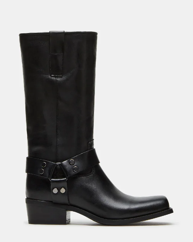 Best Running Sneakers RUSKIN BLACK LEATHER