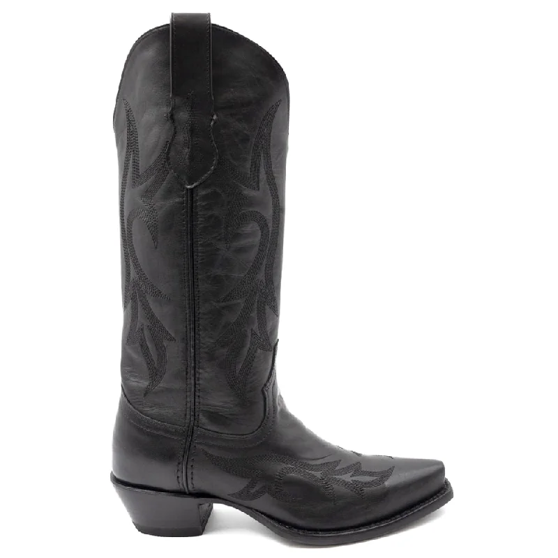 Luxury Leather Sneakers Scarlett Embroidery Snip Toe Cowboy Boots