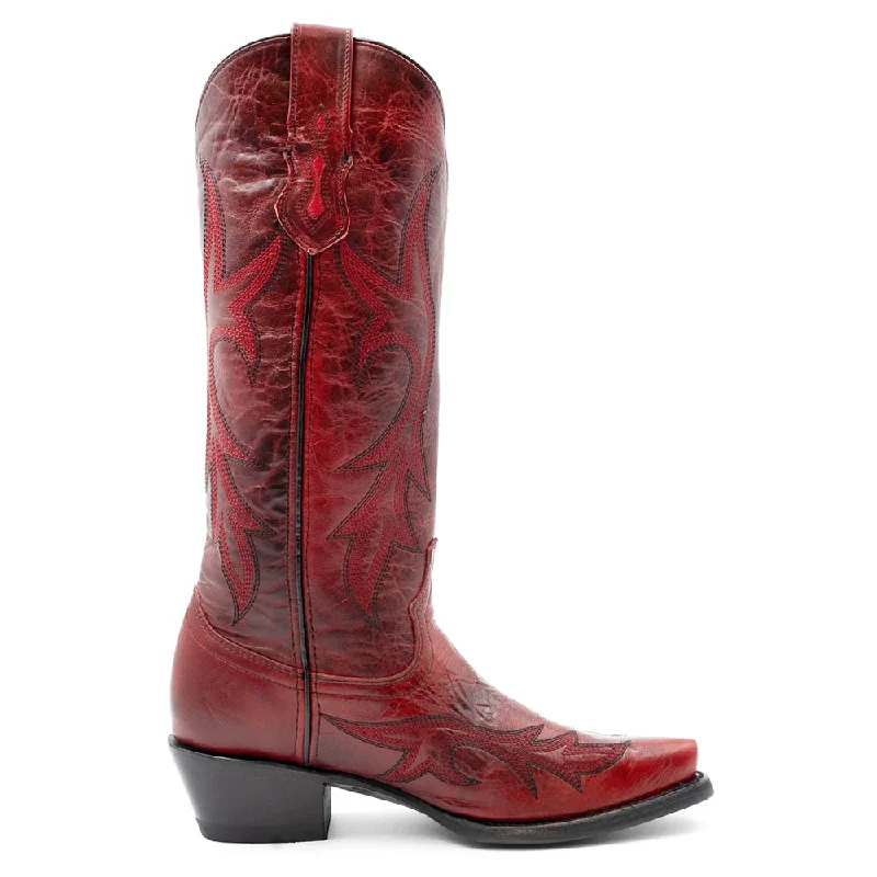 Breathable Hiking Boots Scarlett Embroidery Snip Toe Cowboy Boots