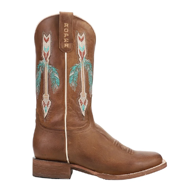 Trendy Casual Shoes Shelby Embroidered Square Toe Cowboy Boots