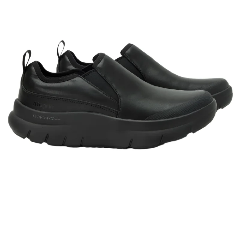 Formal Leather Shoes Alegria Women's Shift Lead Slip On Shoe Shift Lead Black Out Wide