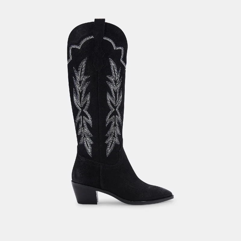 Casual Flip Flops SHIREN BOOTS BLACK NUBUCK