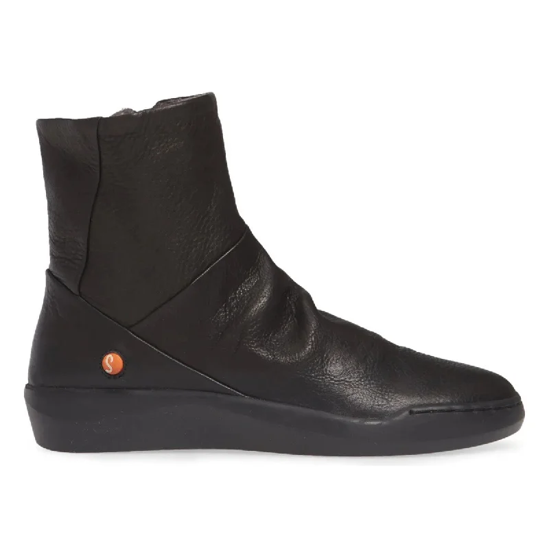 Comfortable Lace-Up Boots Softinos by Bos & Co Women's Bler550SOF Black Smooth Waterproof Comfortable Lace-Up Boots Softinos by Bos & Co Women's Bler550SOF Black Smooth Waterproof