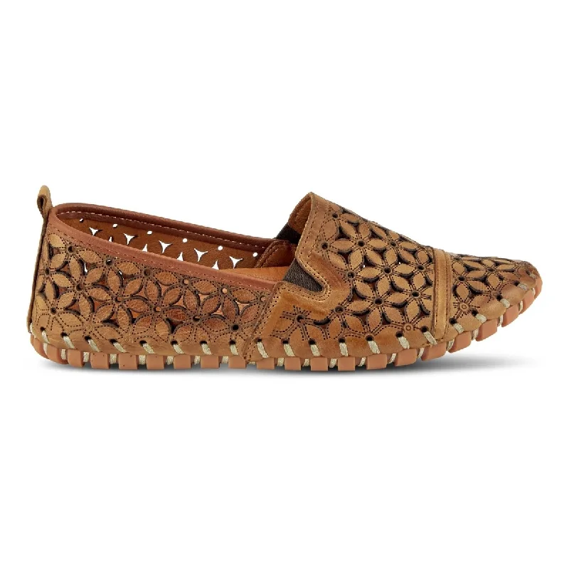 Durable Sports Sneakers Spring Step Women's Fusaro Flowerflow Light Brown