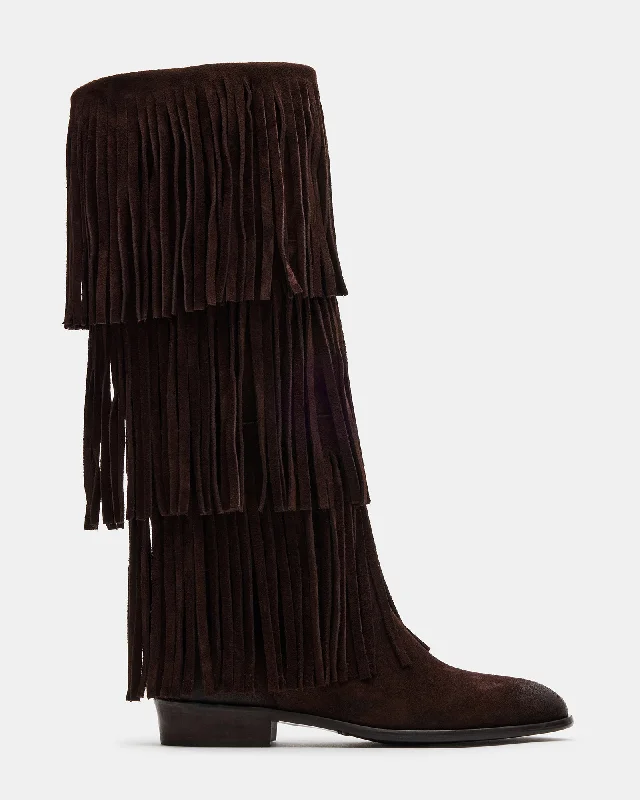 Trendy Casual Sandals SPUR BROWN SUEDE