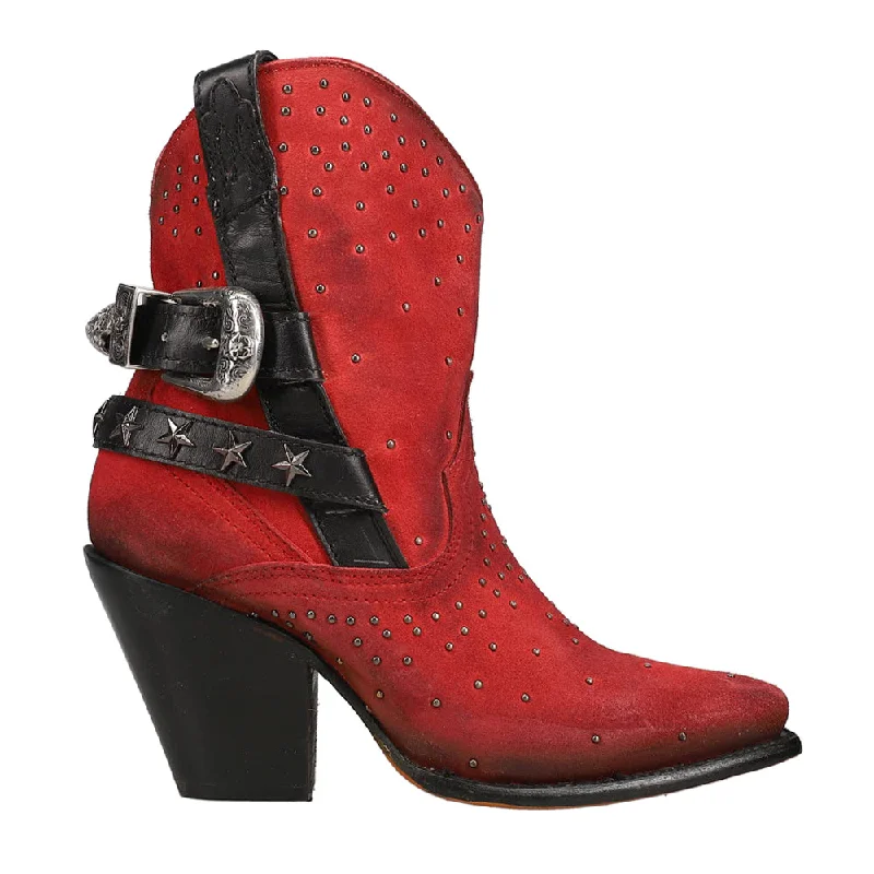 Waterproof Hiking Boots Star Studded Pointed Toe Cowboy Booties