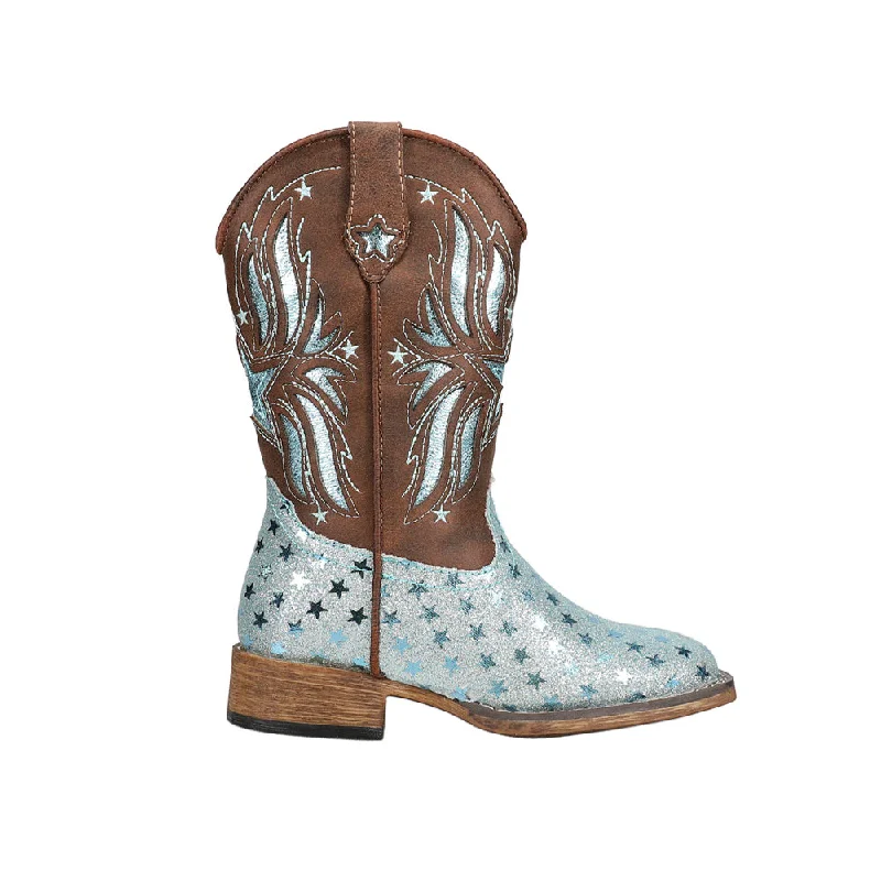 Sporty Running Shoes Starlet Tooled Inlay Square Toe Cowboy Boots (Little Kid)