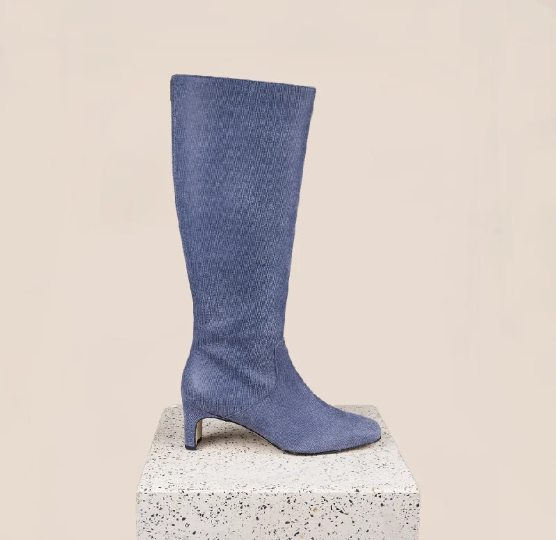Stylish Work Shoes Stella - Denim Suede