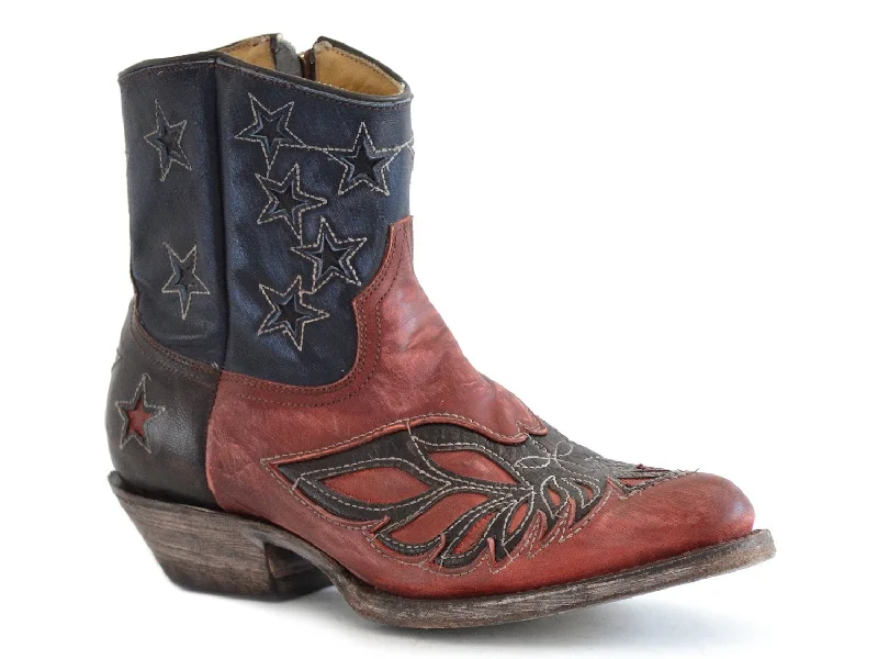 Outdoor Work Boots Stetson Womens Birdie Blue Goat Leather Cowboy Boots