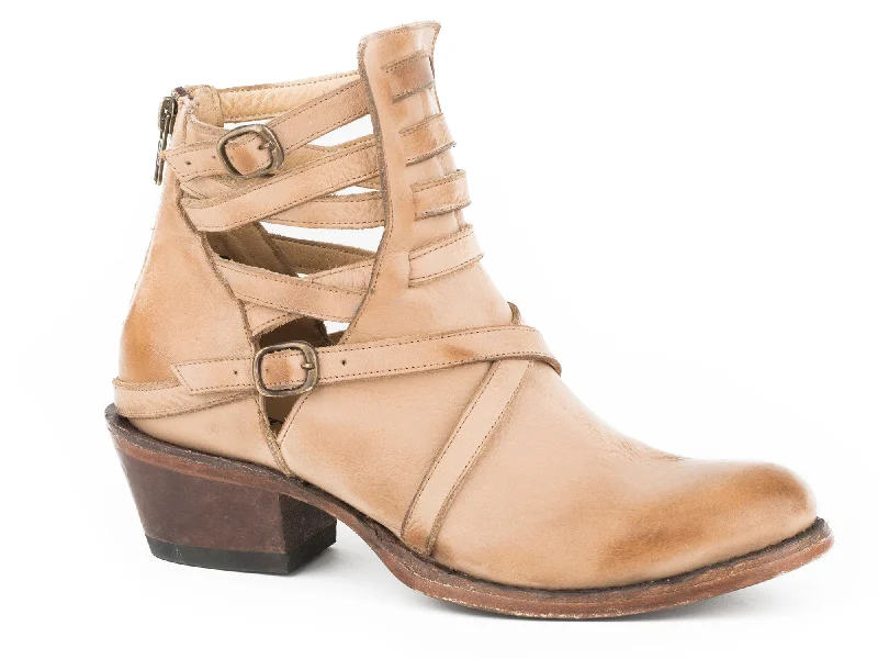Summer Sports Shoes Stetson Womens Cream Leather Mercy Vintage Shorty Ankle Boots